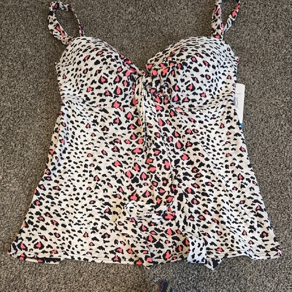 NWT Coco Reef Women Leopard Print Bra Sized 36/38C Swim Bikini - Picture 1 of 9